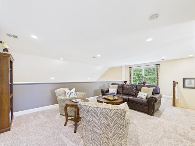 20 Davenport Ln Unit 20, Hopkinton, MA 01748 - living room with carpet floors, lofted ceiling, baseboards, and recessed lighting