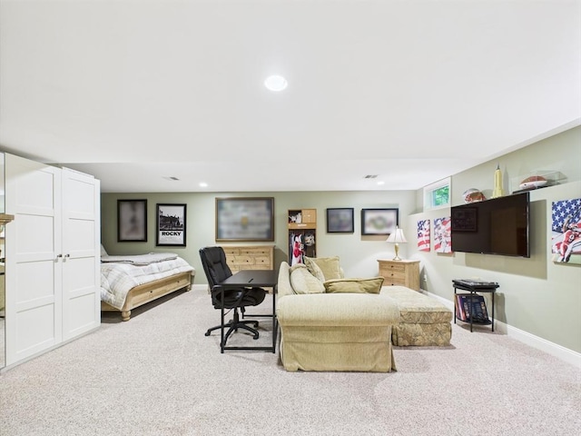 20 Davenport Ln Unit 20, Hopkinton, MA 01748 - carpeted living room featuring baseboards and recessed lighting