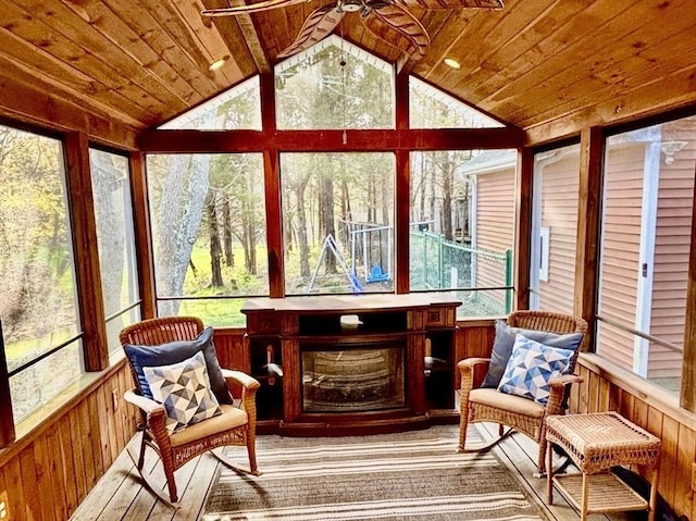 view of sunroom