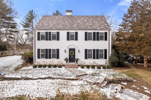 view of colonial home