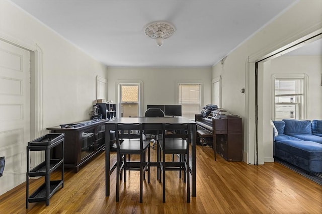 35 Ibbetson, Somerville, MA 02143 - dining area featuring plenty of natural light, wood finished floors, and an office area