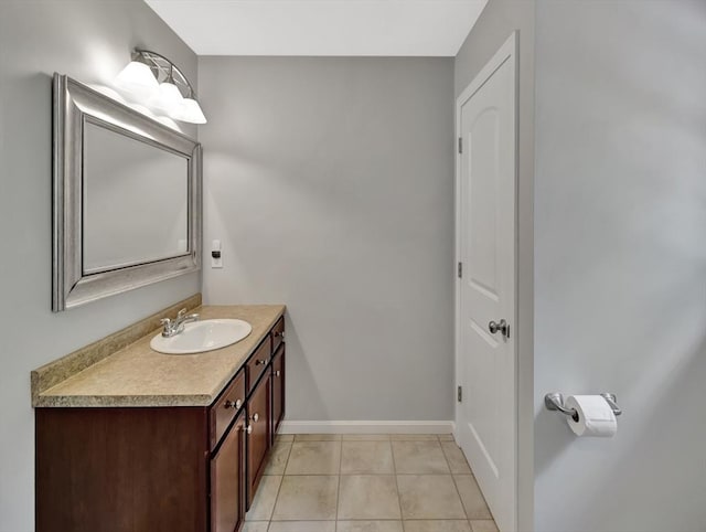 119 Esten Rd, Stoughton, MA 02072 - bathroom with vanity, baseboards, and tile patterned floors