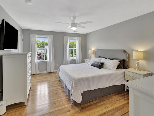 119 Esten Rd, Stoughton, MA 02072 - bedroom featuring light wood-type flooring, a ceiling fan, and baseboards