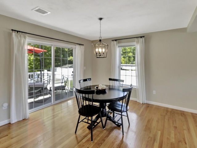 119 Esten Rd, Stoughton, MA 02072 - dining area featuring light wood finished floors, a chandelier, and baseboards