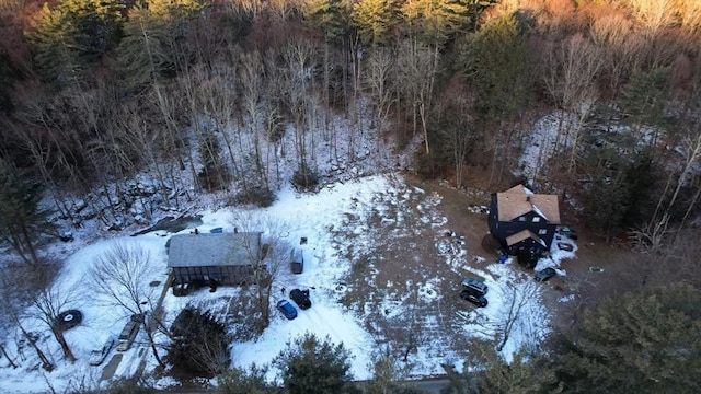 view of snowy aerial view