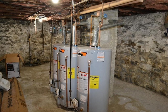 utilities featuring gas water heater