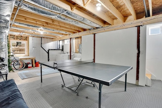 111 Union St Unit 8, Westfield, MA 01085 - recreation room featuring washing machine and clothes dryer and plenty of natural light