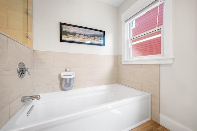 full bath with a bathing tub