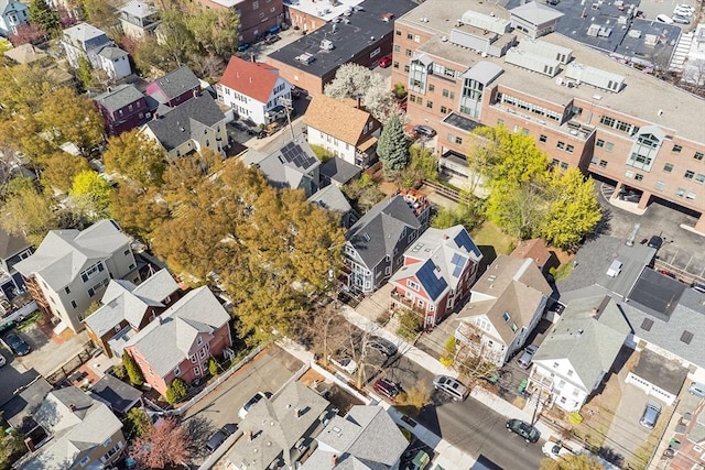 aerial view with a residential view
