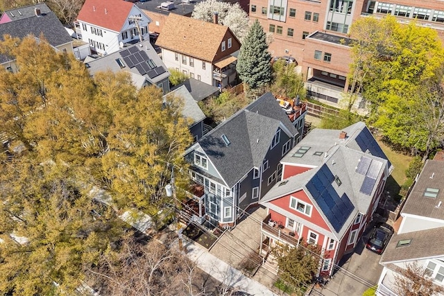 drone / aerial view with a residential view
