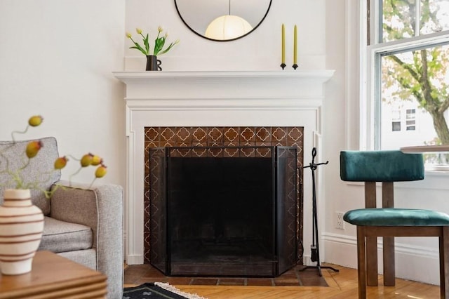 7 Linnaean St Unit 1, Cambridge, MA 02138 - detailed view of a fireplace and wood finished floors