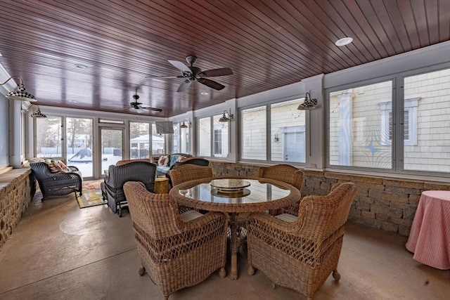 view of sunroom / solarium