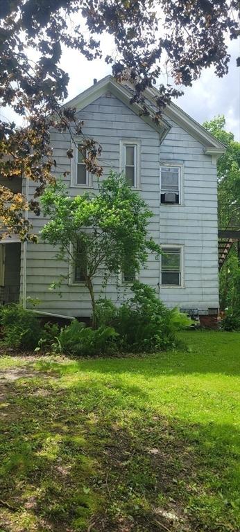 1 Barber Ave, Greenfield, MA 01301 - back of house with a lawn