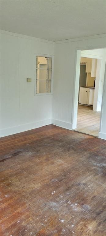 1 Barber Ave, Greenfield, MA 01301 - unfurnished room featuring hardwood / wood-style floors, crown molding, and baseboards