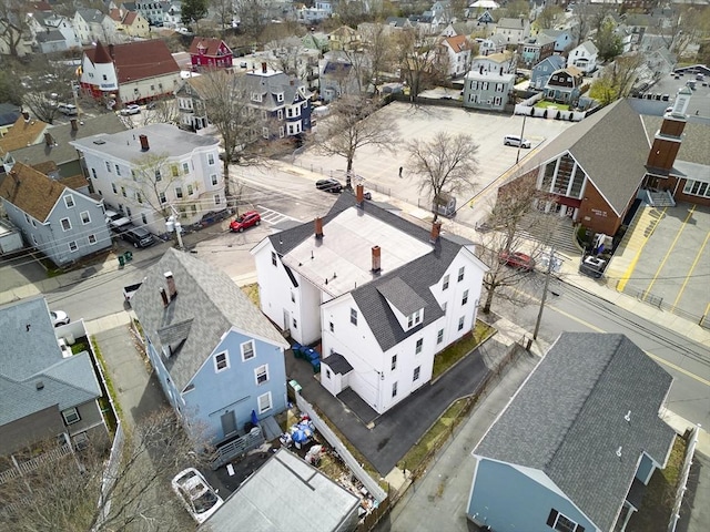 drone / aerial view with a residential view