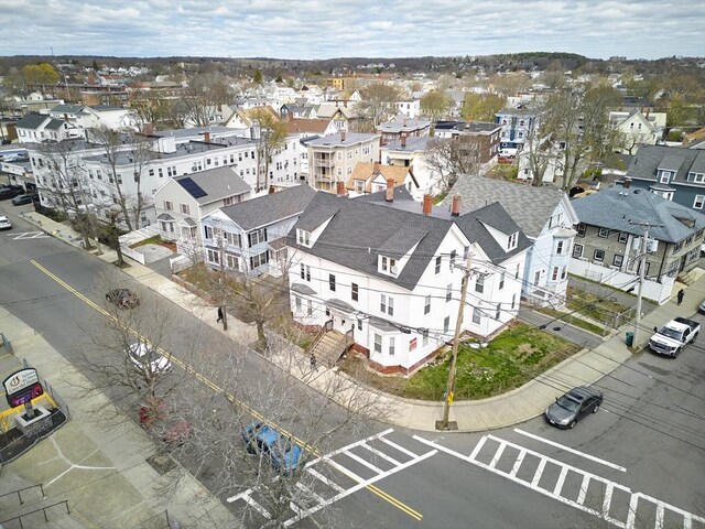 aerial view with a residential view