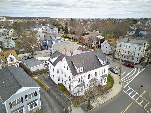 drone / aerial view with a residential view