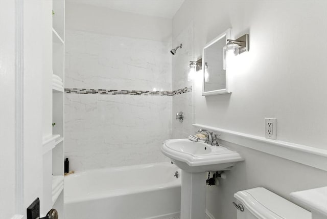 88 Brush Hill Rd, Milton, MA 02186 - bathroom featuring tub / shower combination and toilet