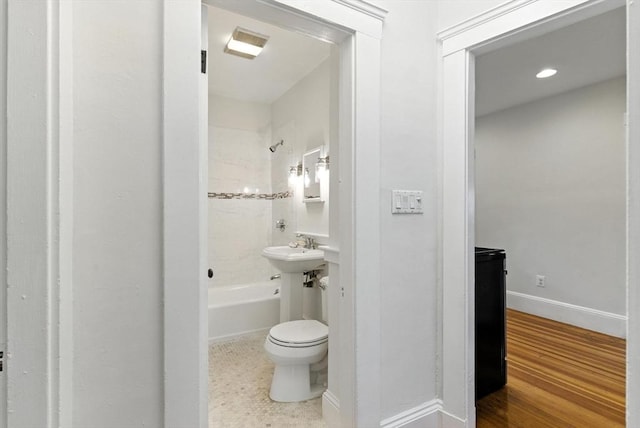 88 Brush Hill Rd, Milton, MA 02186 - bathroom featuring toilet and shower / washtub combination