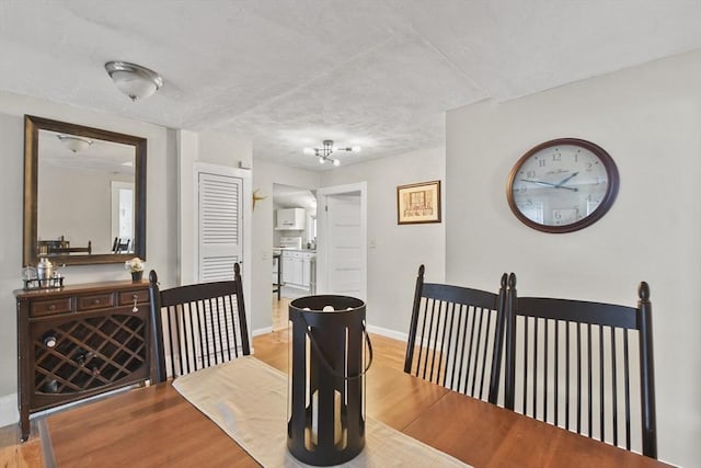 dining room with light hardwood / wood-style flooring