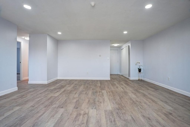 empty room featuring light hardwood / wood-style floors