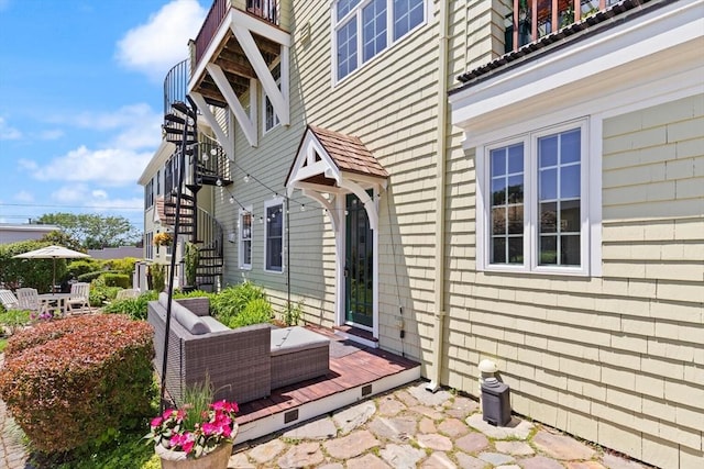 150 Prospect St Unit 3, Gloucester, MA 01930 - view of side of property featuring stairs, a deck, and a patio
