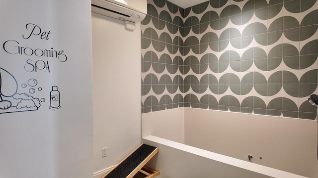 191 Washington St Unit 309, Boston, MA 02135 - bathroom featuring an AC wall unit