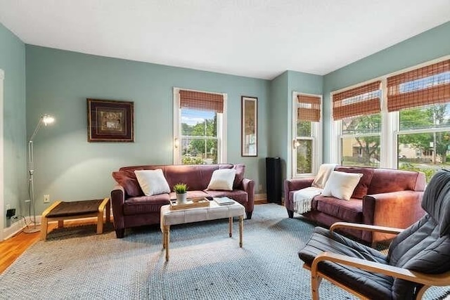 6 Francis Ave, Wakefield, MA 01880 - living area with plenty of natural light, wood finished floors, and baseboards