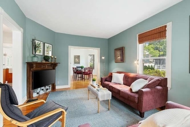 6 Francis Ave, Wakefield, MA 01880 - living area featuring wood finished floors and baseboards