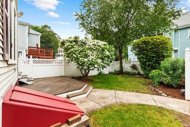 6 Francis Ave, Wakefield, MA 01880 - view of yard featuring a deck
