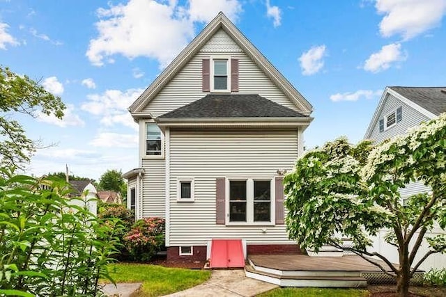 6 Francis Ave, Wakefield, MA 01880 - rear view of property featuring a deck
