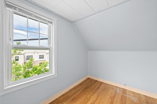11 Shale St, Worcester, MA 01604 - bonus room featuring vaulted ceiling, plenty of natural light, wood-type flooring, and baseboards
