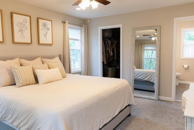82 Davenport St, Springfield, MA 01119 - bedroom with a spacious closet, baseboards, ensuite bath, carpet flooring, and a closet