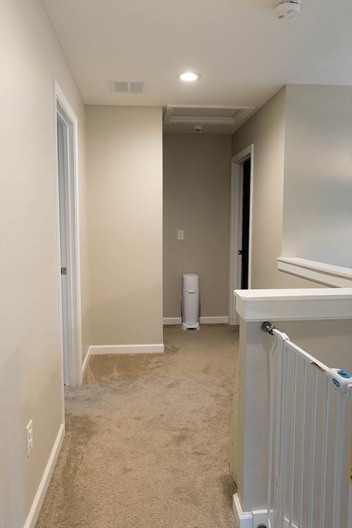 82 Davenport St, Springfield, MA 01119 - hall featuring light carpet, baseboards, and recessed lighting
