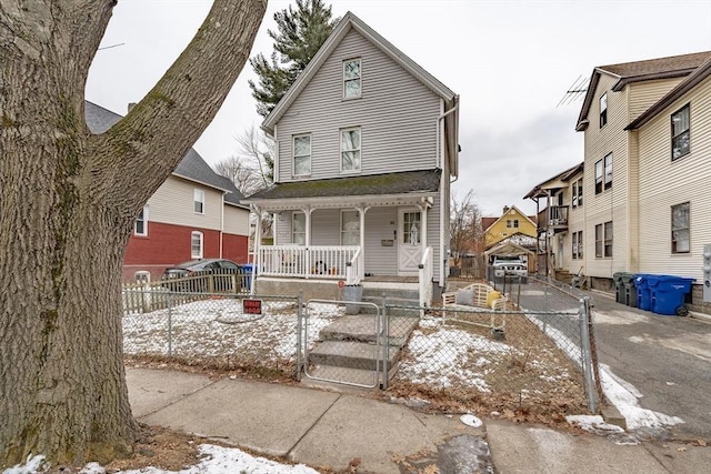 view of front of house featuring covered porch