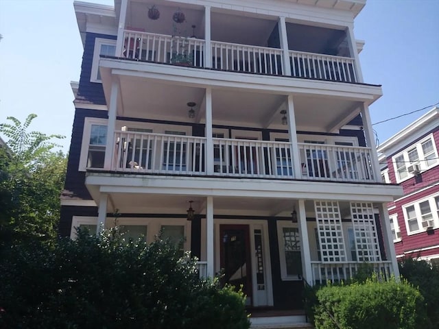 75 Rossmore Rd Unit 5, Boston, MA 02130 - view of front of house with a balcony and a ceiling fan