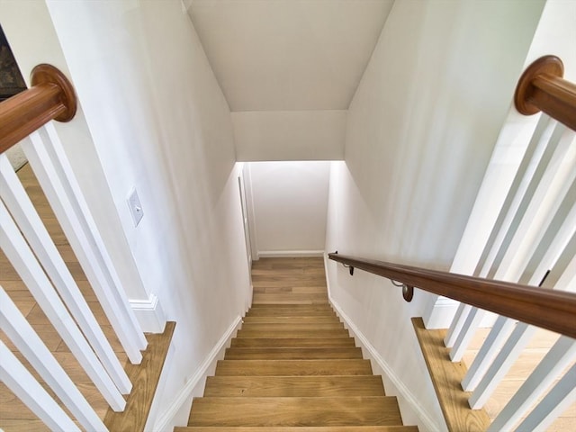 50 Bentley Ln, Westport, MA 02790 - stairway featuring wood finished floors