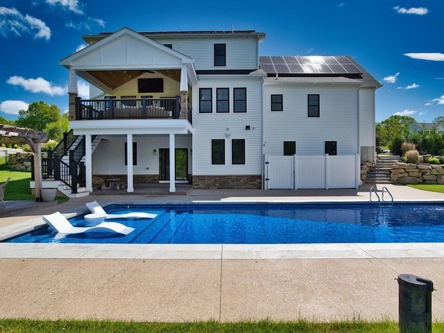 50 Bentley Ln, Westport, MA 02790 - swimming pool with a patio area and stairway