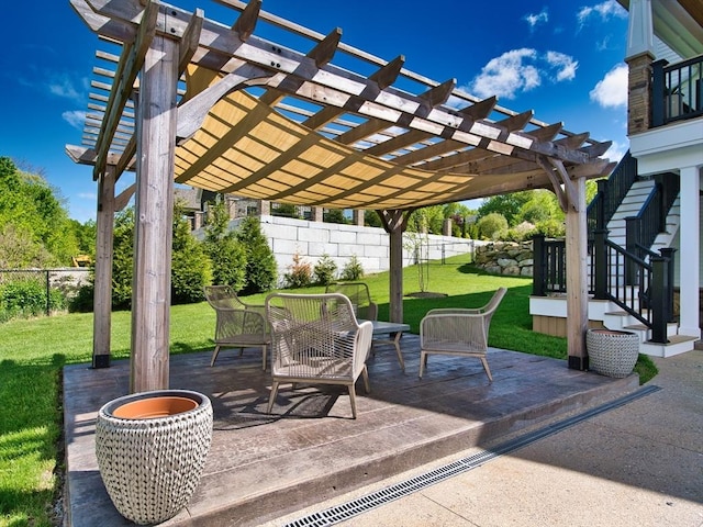 50 Bentley Ln, Westport, MA 02790 - view of patio with a pergola
