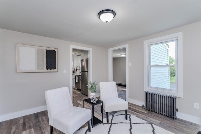 7 2nd Ave, Ware, MA 01082 - living area with radiator heating unit and wood finished floors