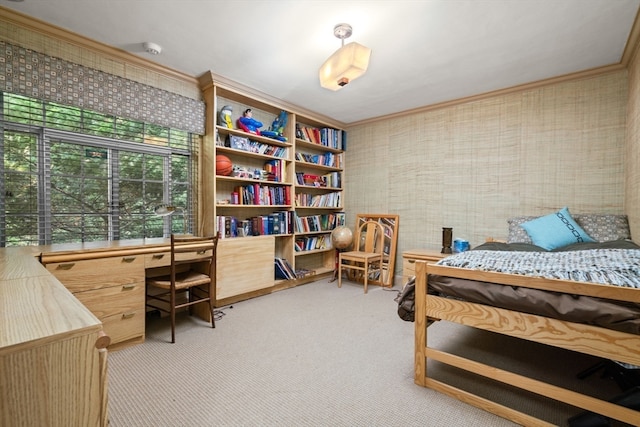 interior space with crown molding