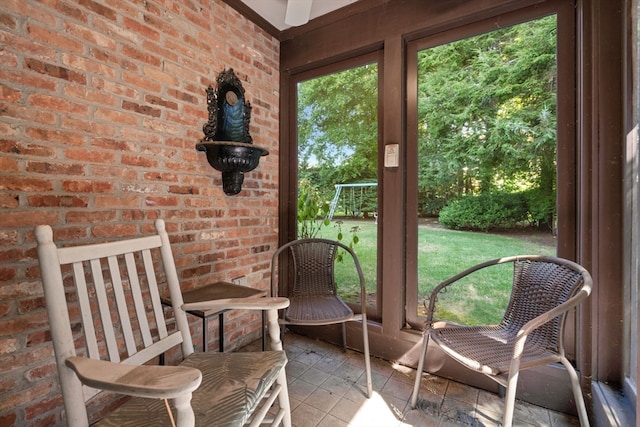 view of sunroom / solarium