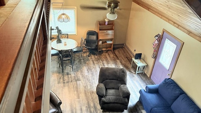 1755 Maple St, Dighton, MA 02764 - living area with wood finished floors