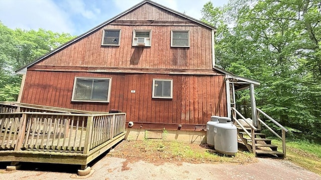 1755 Maple St, Dighton, MA 02764 - rear view of house with a wooden deck and crawl space