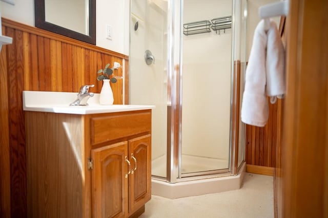 11 Cliff St, Dennis, MA 02638 - bathroom featuring a shower stall and vanity