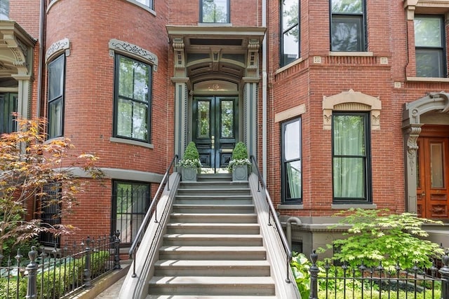 68 W Rutland Sq, Boston, MA 02118 - entrance to property with french doors and brick siding