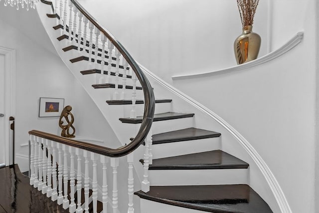 68 W Rutland Sq, Boston, MA 02118 - stairway featuring wood finished floors