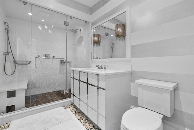 68 W Rutland Sq, Boston, MA 02118 - full bathroom with toilet, a shower stall, and vanity