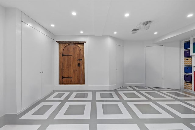 68 W Rutland Sq, Boston, MA 02118 - below grade area with recessed lighting