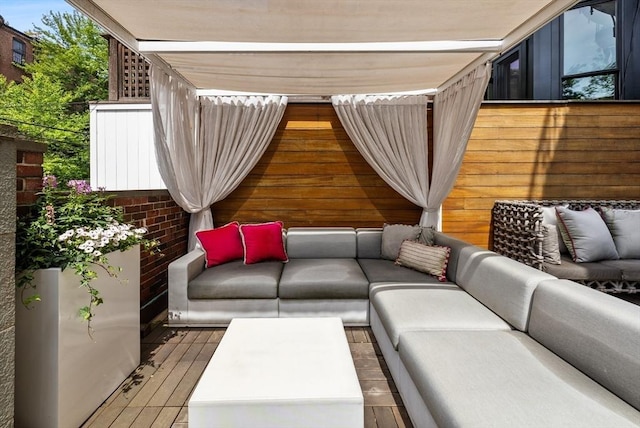 68 W Rutland Sq, Boston, MA 02118 - wooden terrace with outdoor lounge area